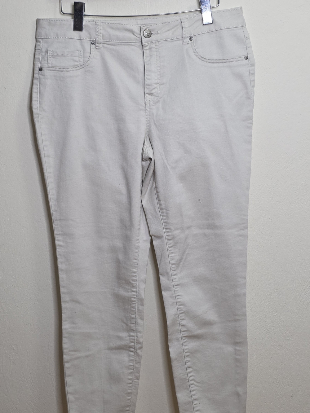 British Khaki Off-White Twill Jeans